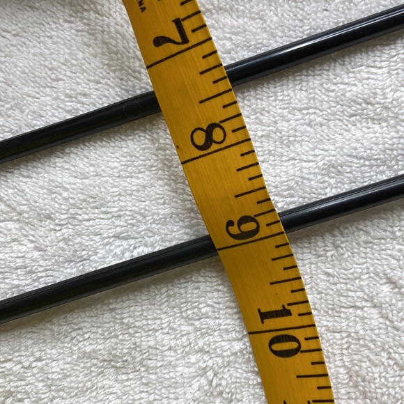 12 each plastic black used hangers with shoulder grooves - Picture 5 of 6